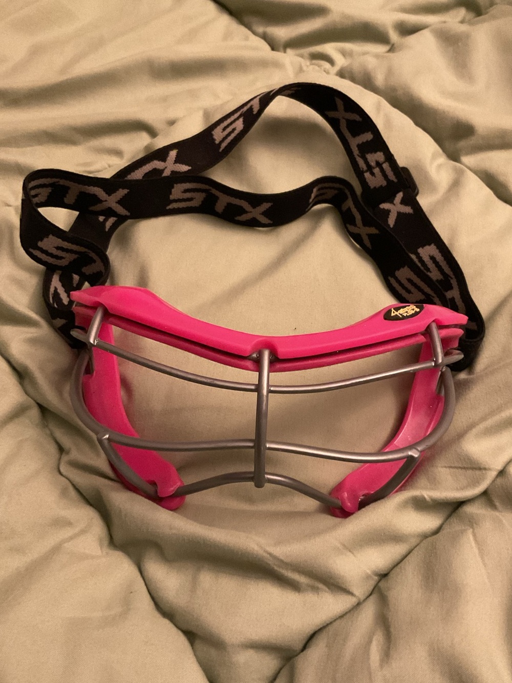 STX Lacrosse/Goggle Face Mask with Black Strap (Adult Size)